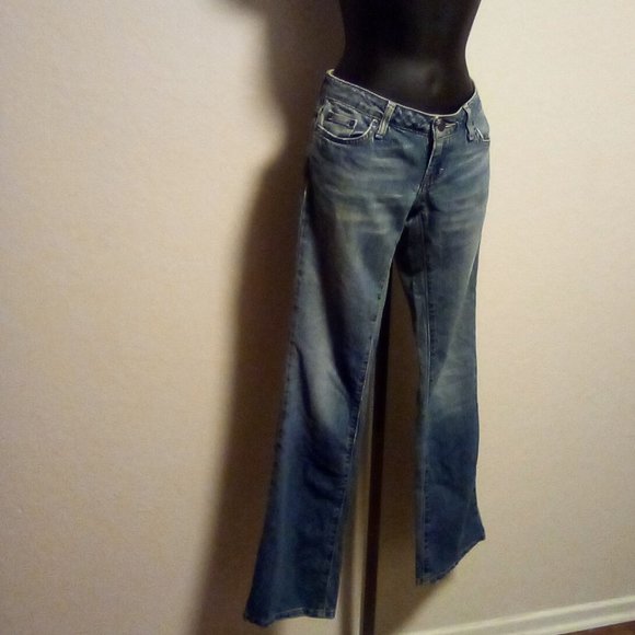 COPY - American Eagle Slightly Flared Distressed Blue Jeans 0 -- Final Price - Picture 2 of 15